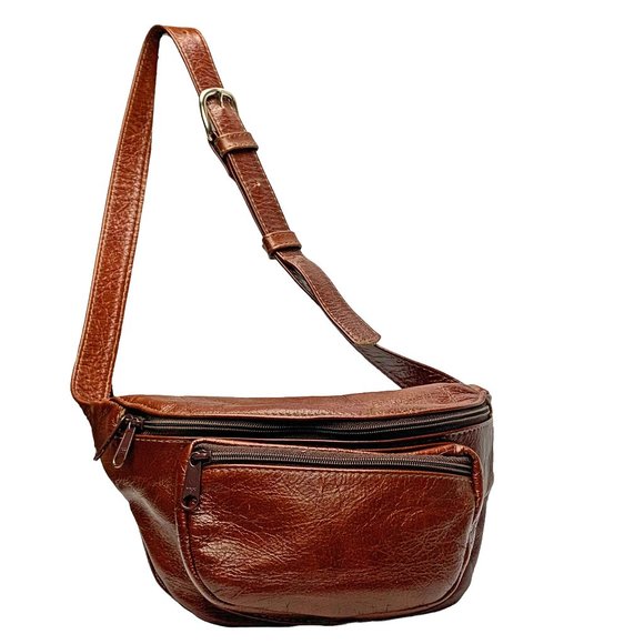 Village Tannery NYC Designed by Sevestet Pueblo Brown Leather Waist‎ Bag